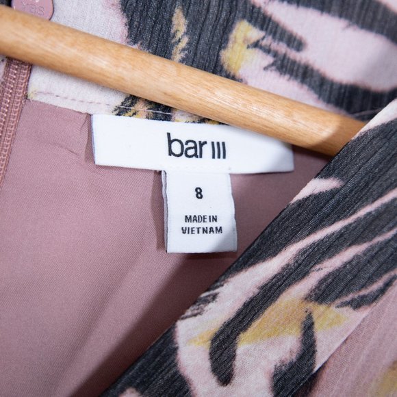 Flutter sleeve animal print chiffon dress pink black yellow size 8 - Picture 7 of 13